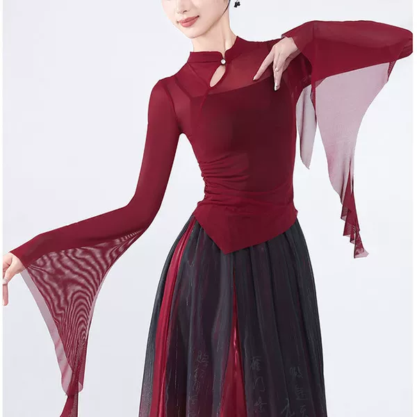 Burgundy, black, lifting effect