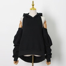 2025秋新款韩系时尚两侧拉链连帽套头卫衣女宽松慵懒百搭长袖上衣