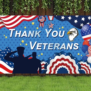 跨境新款独立日阵亡将士纪念日背景墙Veterans Day装饰布置定制旗