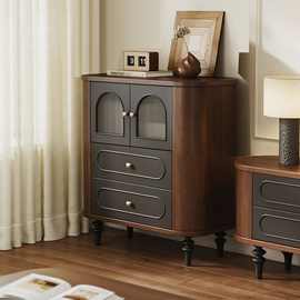 法式电视柜复古中古风实木电视机柜茶几组合客厅家用2025新款美式