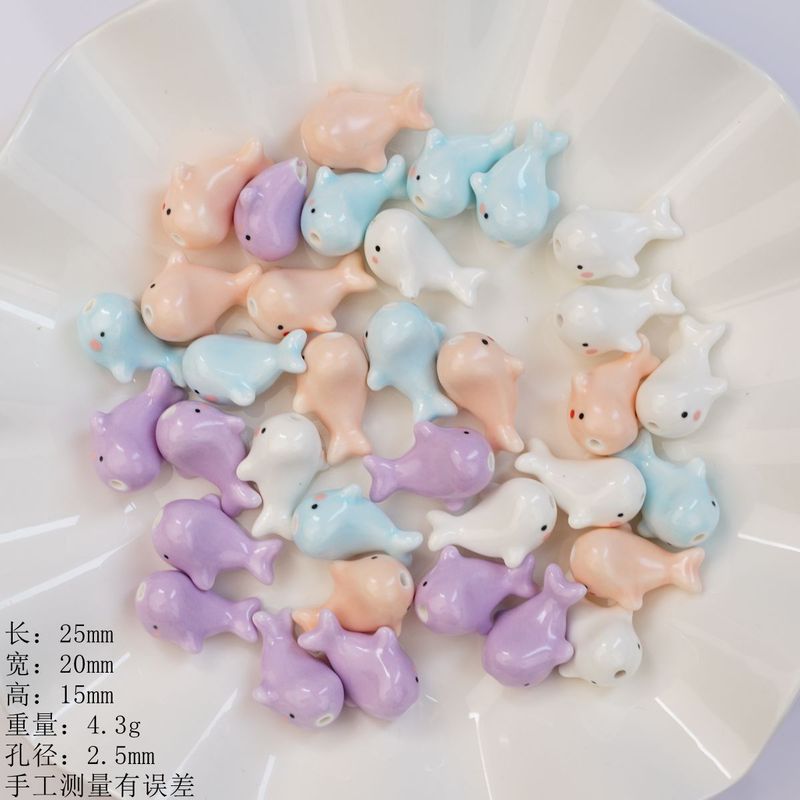 新しい景徳鎮セラミックビーズ新鮮なイルカルースビーズアクセサリー手作り DIY ジュエリーアクセサリー工場卸売|undefined