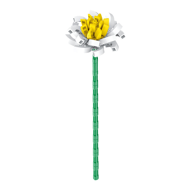 钻马积木花永生花束抱抱桶仿真花小颗粒积木DIY玩具七夕女生礼物|undefined