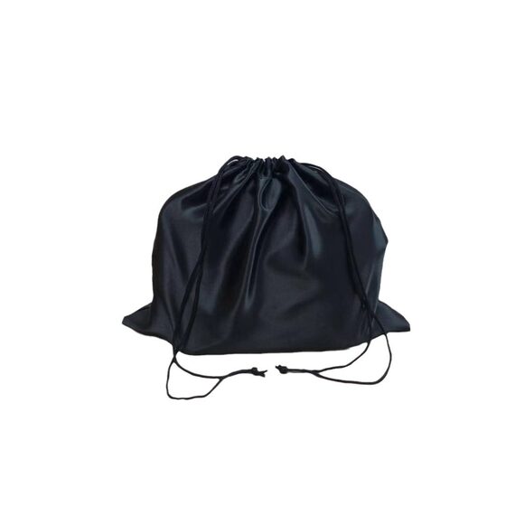 Black Silk Satin Bundle Pocket Smooth Storage Bag Dustproof Cloth Bag Bundle Drawstring Packaging Bag with Logo