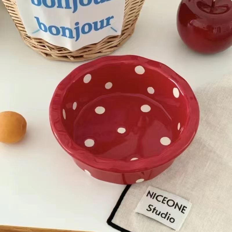 두꺼운 6.05inch 레이스 그릇-빅 레드