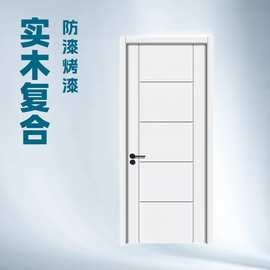 索福外贸出口白色平板门 简约室内门 工程复合WPC门