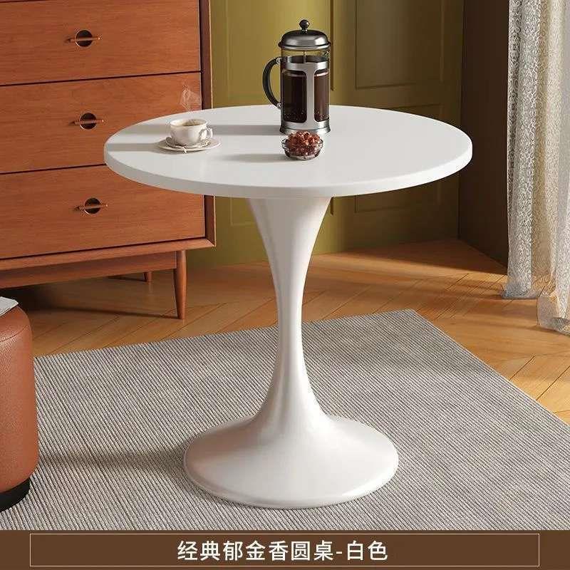 Vintage-style negotiation table, coffee shop table, milk tea shop table, tulip table, round coffee table, small round table, beauty salon European style