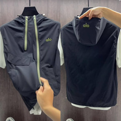 拉链宽松型连帽男款马甲夏季新款时尚潮流商务风青春流行时尚马甲