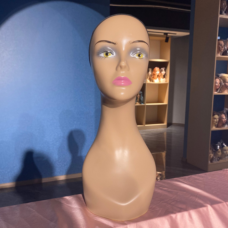 特価在庫一掃かつら頭モデルmannequin headモデル女性高首PEモデル頭撮影展示道具|undefined
