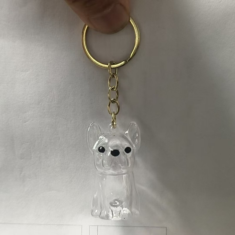 可爱小狗透明毛发收纳盒动物毛球胶囊挂件装饰纪念防尘盒收集玩具|undefined