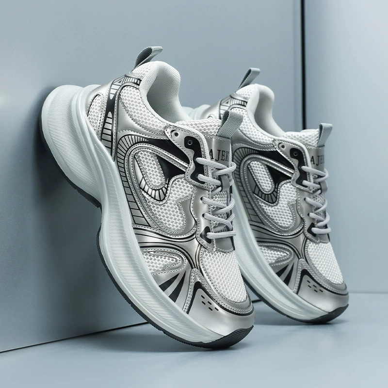 Новые летние модные мужские кроссовки в стиле ретро с дизайном в тон, удобные, дышащие, повседневные спортивные туфли для папы.