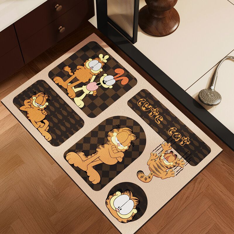 中古风软硅藻泥地垫浴室地垫卫生间家用吸水速干耐脏防滑垫子批发|undefined