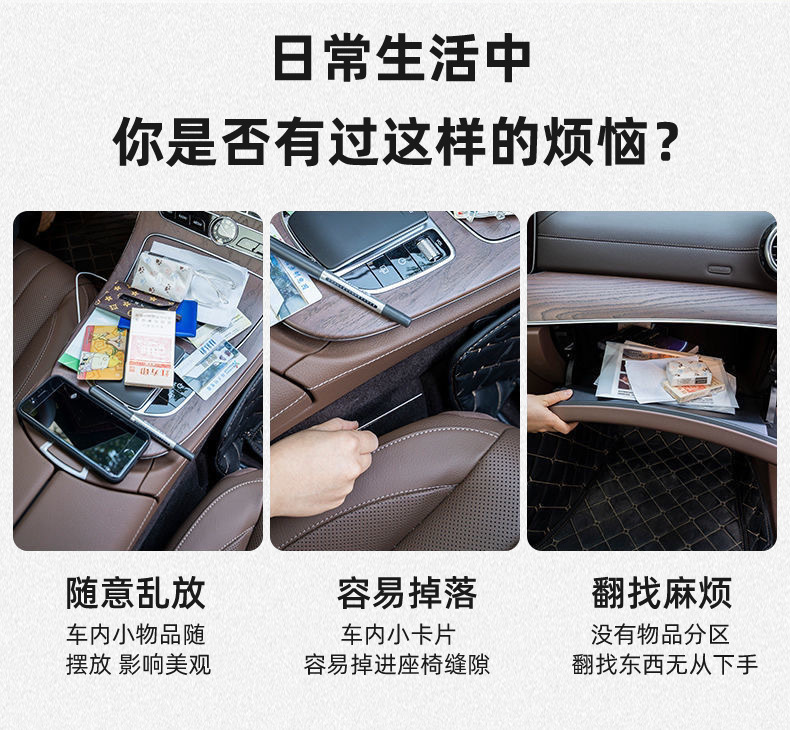Car Sun Visor Cosmetics Bag Leather Car Glasses Clip Portable Storage Multi-Functional Car Bill Holder Cd Holder