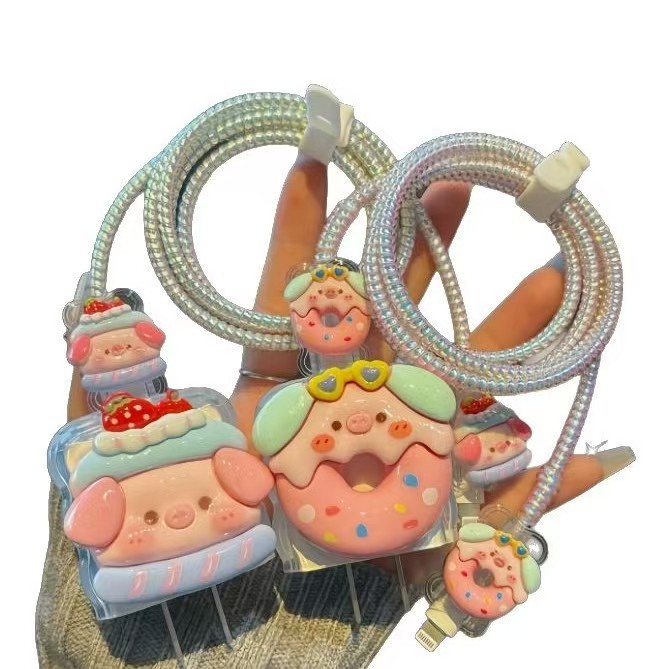 Para Apple 14 línea de datos cubierta protectora iPhone13 cargador cabezal 12promax bobinado estuche para iPad