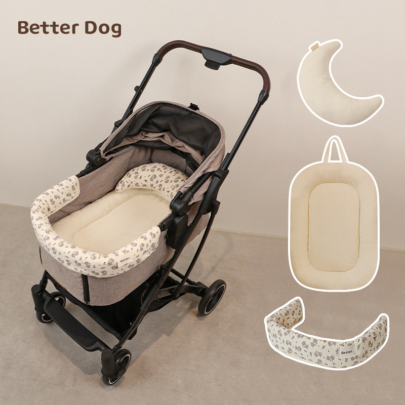 귀여운 애완동물 유모차 더러운 방지 수건 패드 순면 고양이 및 개 유모차 세트 쿠션 더러운 방지 펜던트 사이드 라이너 쿠션