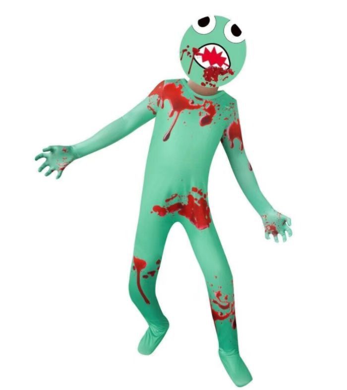 Halloween Rainbow amigos roblox juego cos ropa azul pequeño monstruo traje mono