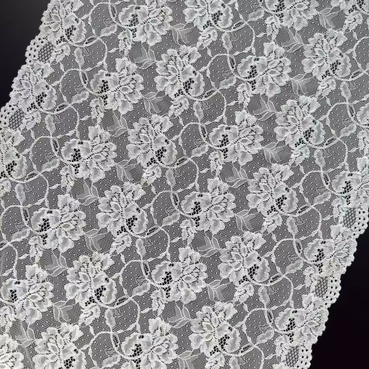 厂家批发45cm宽蕾丝花边辅料diy商用高质量美观实用黑白窗帘花边