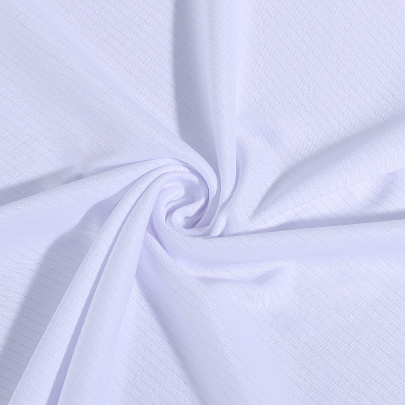 多色白色透气方格布 针织工作服校服面料 透气吸汗吸湿布料