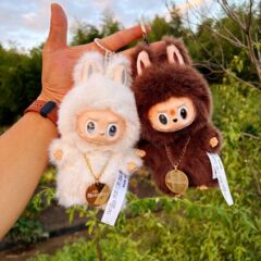 【棕色 小天使小首领 】现货泡泡拉布玛特搪胶布毛绒公仔盲盒玩具