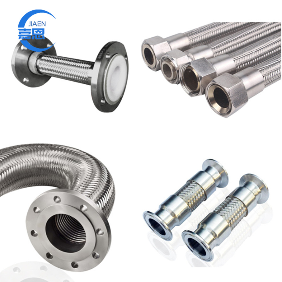304不锈钢法兰金属软管大口径工业高压钢丝编织波纹管高耐压