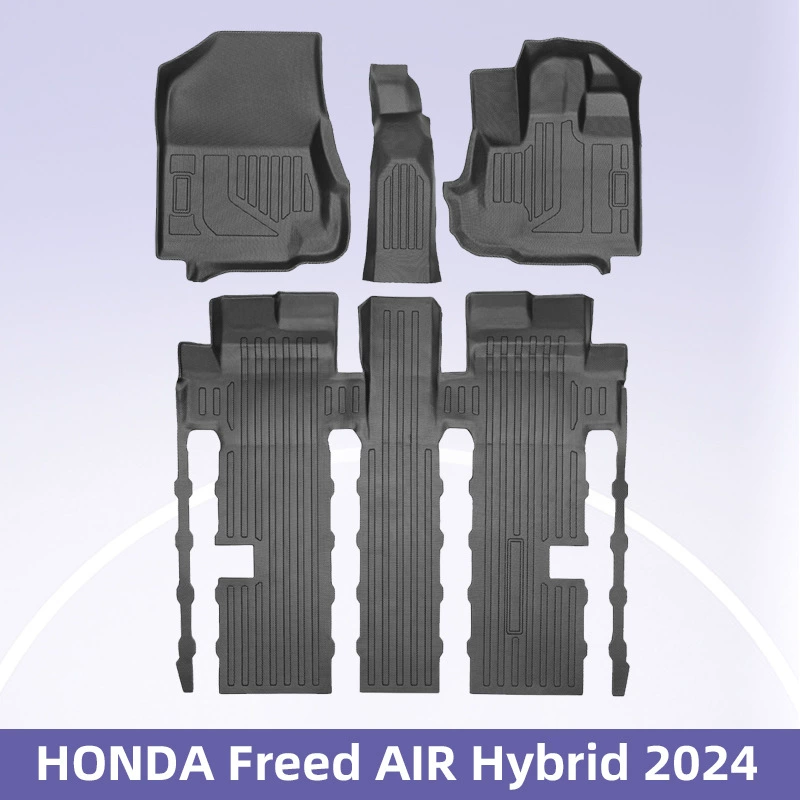 Подходит для HONDA Freed AlR Hybrid 2024 с правым рулем, 3D всепогодные коврики из TPE для пола и багажника.
