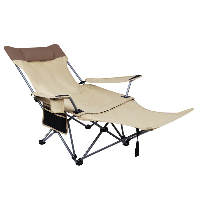 Cadeira dobrável para acampamento ao ar livre, cadeira portátil para descanso de pés, cadeira reclinável para sentar