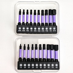 20 個六角ビットセット梅花ビットセットブラック S2 素材耐衝撃性 25,50 ロングクロスボーダー Amazon
