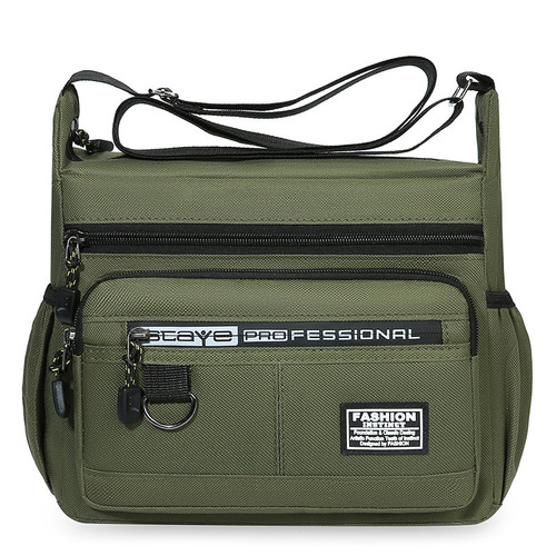 Five-layer multi-layer men's crossbody bag large capacity multi-pocket business bag men's unisex shoulder bag waterproof and wear-resistant backpack