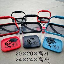 透明打水桶路亚活鱼桶折叠装鱼桶便携手提桶取水桶多功能一体鱼桶