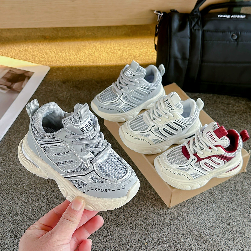 Детская обувь толстая подошва, чтобы увеличить сетчатую обувь