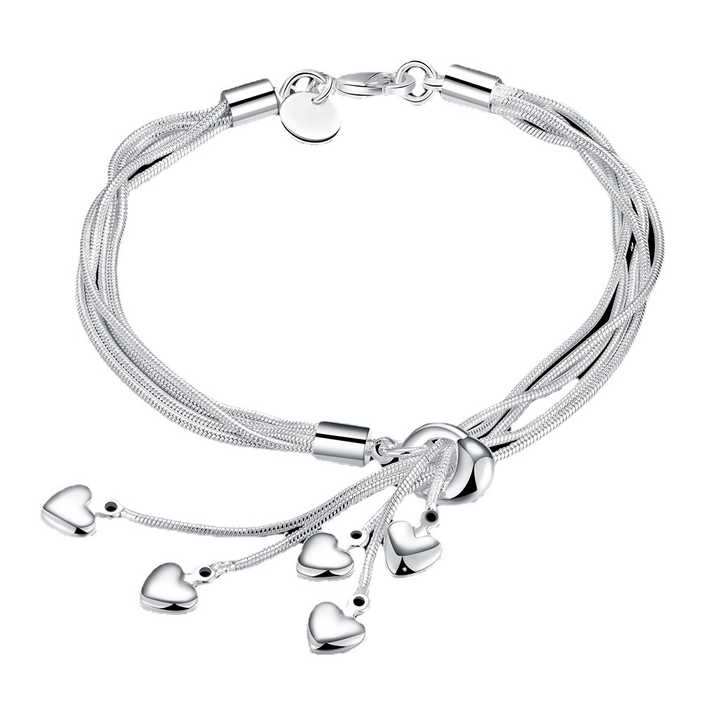 Silver Plated Tai Chi Tassel Bracelet For Women Bangle Jewelry_voghion.com