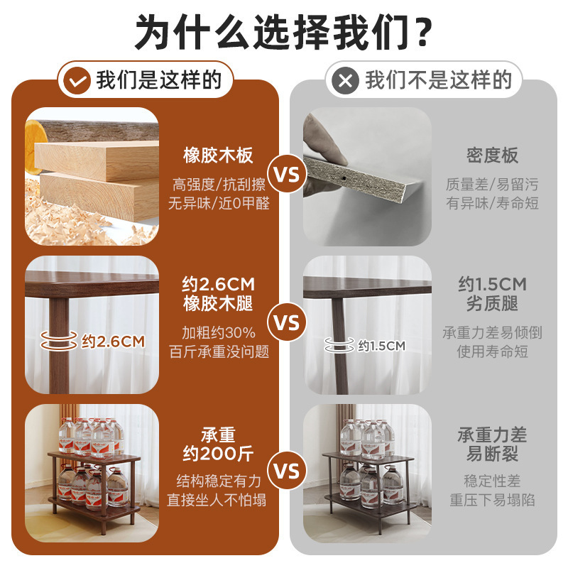 Mesa pequeña de madera maciza, dormitorio, mesa lateral pequeña, mesa de centro, estante lateral de cama simple, mesa cuadrada pequeña, sofá, esquina