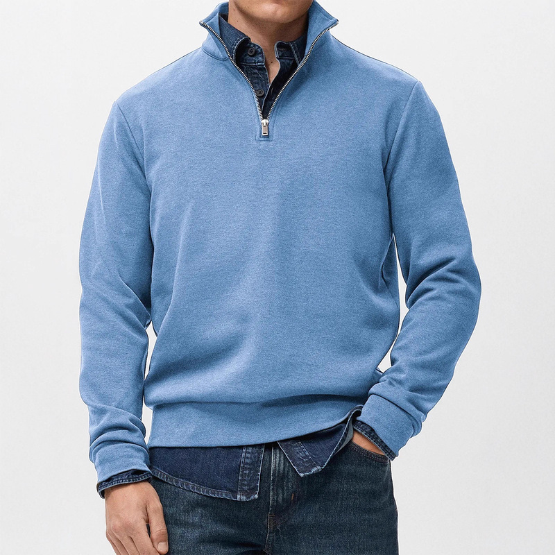 2025 New Cross-Border Amazon Men's Versatile Sweatshirt Fashion Casual Half-Zip Stand Collar Long-Sleeve Sweatshirt Men 2025 New Cross-Border Amazon Men's Versatile Sweatshirt Fashion Casual Half-Zip Stand Collar Long-Sleeve Sweatshirt Men