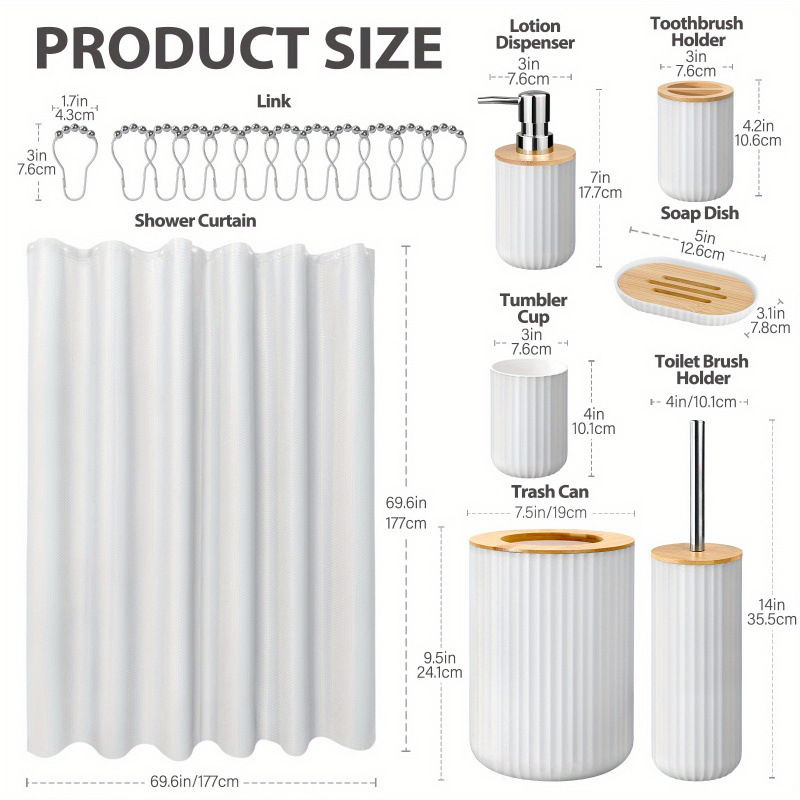 2026 nuevos productos transfronterizos de 8 piezas conjuntos de artículos de baño de bambú