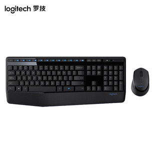 Logitech Mk346P Wireless Keyboard and Mouse Set Full Size Office Keyboard and Mouse Set with Palm Rest