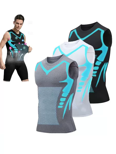 Men's Summer Ice Silk Quick-Drying Sports Vest Sleeveless Fitness Running Vest Breathable Elastic Marathon Professional Model