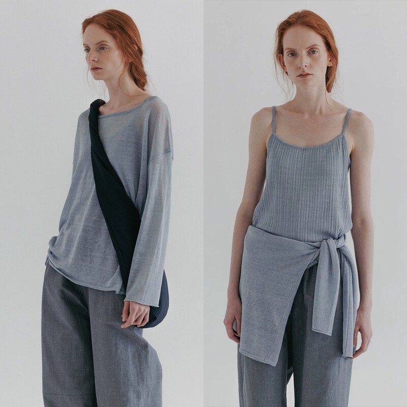 Now the New 2026 Summer Model from Korean Designer Mo*A Is a Lightweight Camisole + Linen Sun-Protective Knit Top