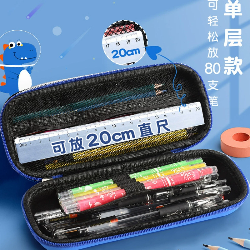 智杰 Eva, universal cartoon pencil case for elementary school students for the first grade, capacious storage system, 3D