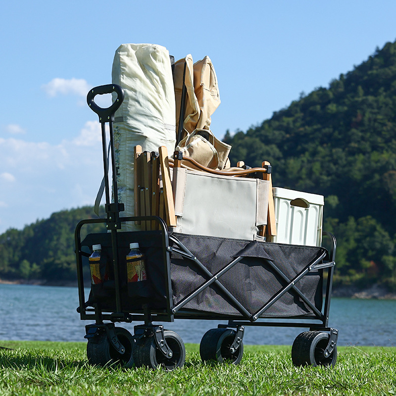 Carrito Plegable de Camping, Metal, Portátil, para Picnic y Excursiones al Aire Libre