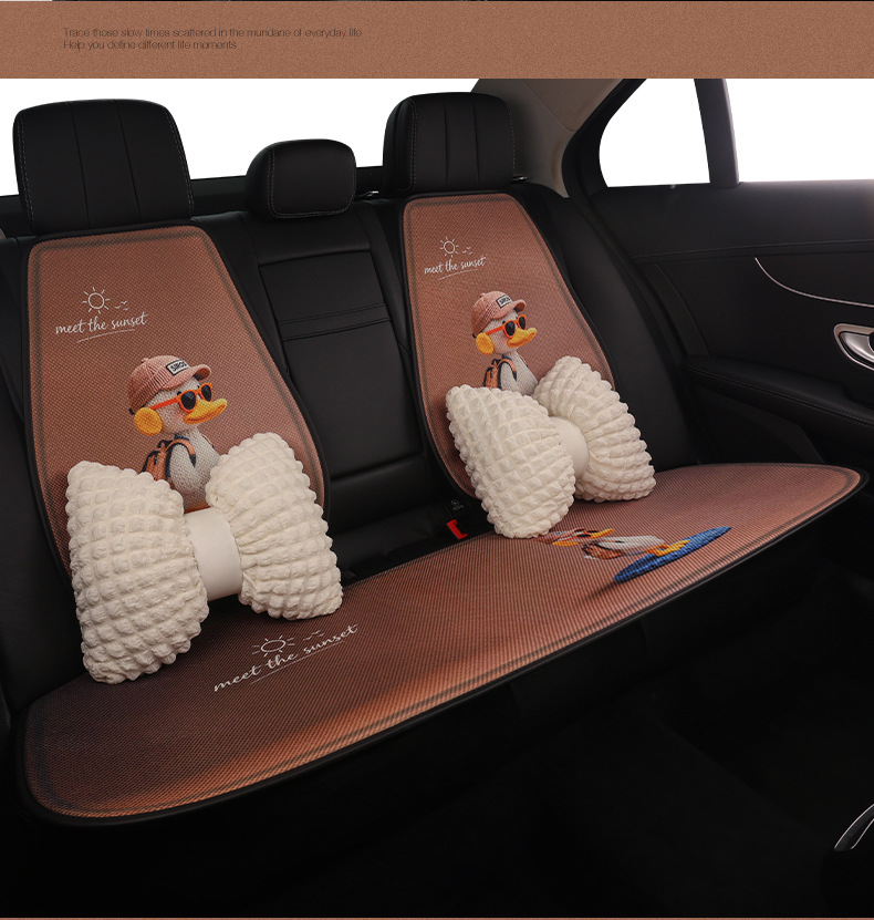 26 New Cross-Border Models of Little Duck Car Seat Cushions, Suitable for All Seasons, Cute, Breathable, Wear-Resistant, and Comfortable for Women