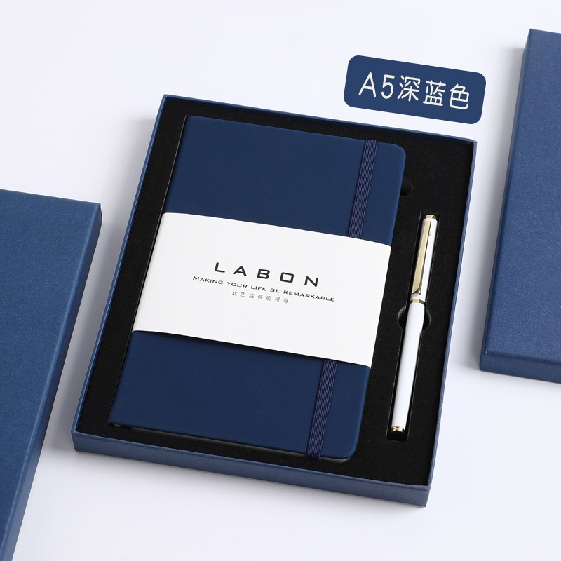 Línea horizontal azul A5 (caja de regalo)