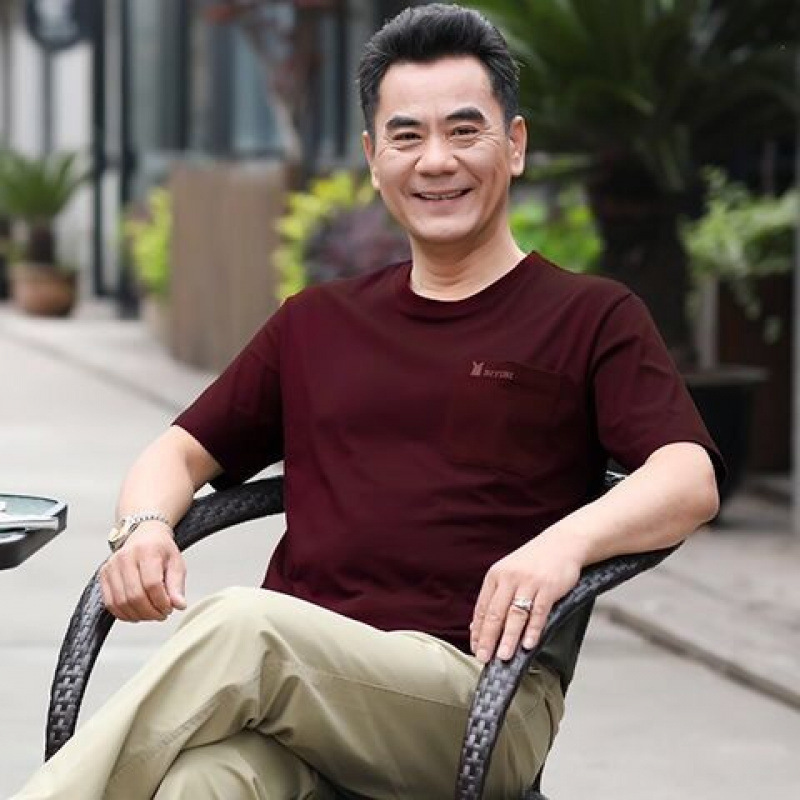 【工厂直销】2025纯棉爸爸夏装中年男士短袖T恤男40-50岁夏天圆领|undefined