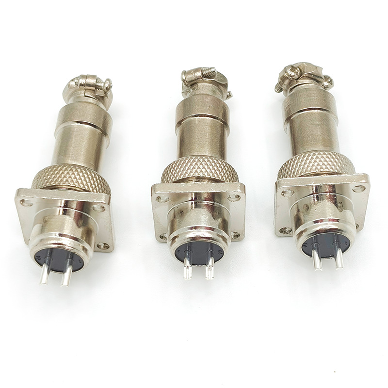 Factory Wholesale Solid Copper Pin Gx12/16 Aviation Plug Multi-Core Square Flange Male Connector
