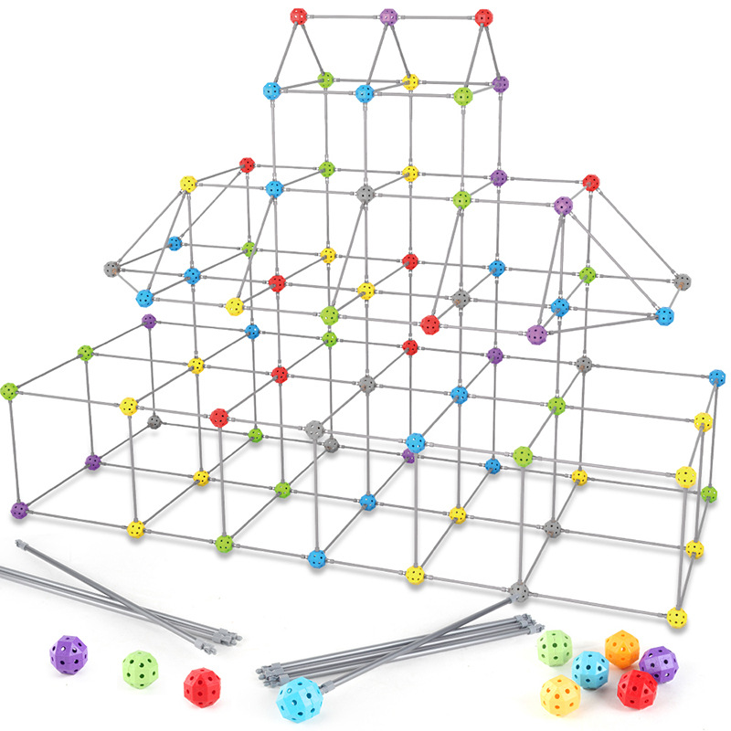 Transfronterizo Amazon STEM DIY tienda de campaña 3D construcción modelo de bloques de construcción infantil cuentas de construcción tienda de campaña Juguetes de puzzle