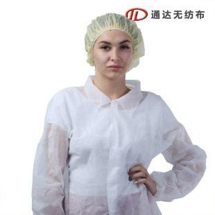 Disposable non-woven isolation clothing work clothes White Coat White experimental visiting clothing dust protection factory direct sales