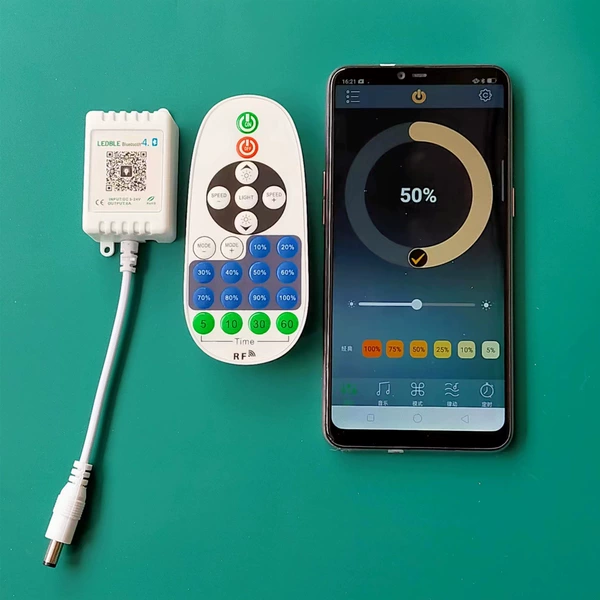 Mobile APP Bluetooth + RF wireless radio frequency remote control plastic shell