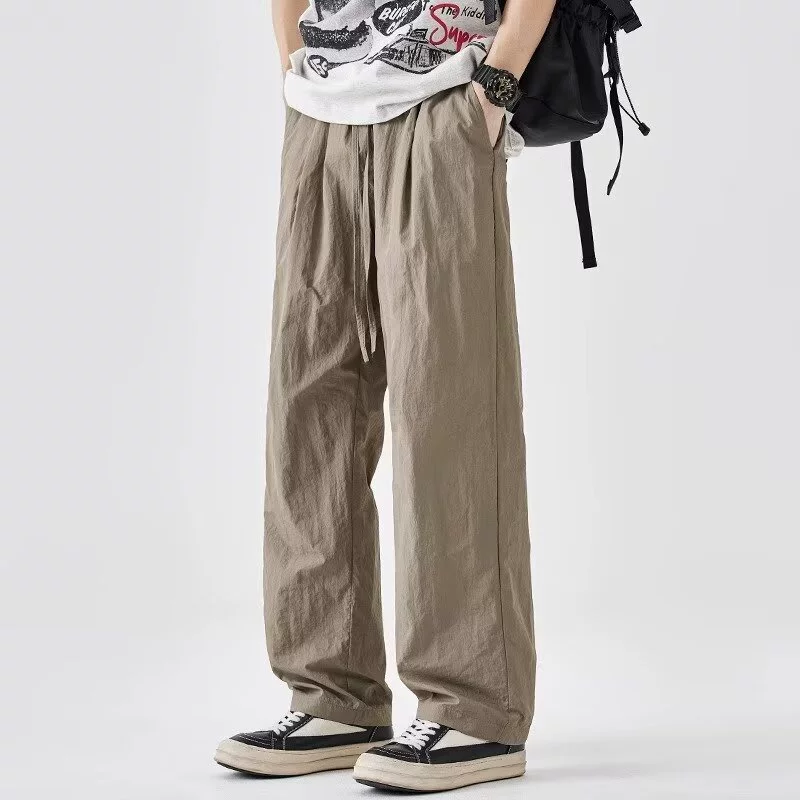 Мужские уличные брюки, стильные мужские брюки, легкие быстросохнущие повседневные брюки, мужские весенние брюки для бега, ветрозащитные брюки, походные брюки