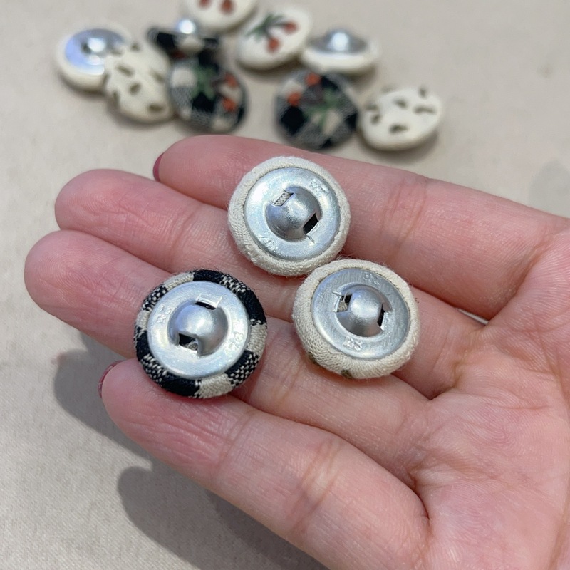 新款手工刺绣扣子diy格子纽扣配件樱桃可爱印花服饰辅料|undefined