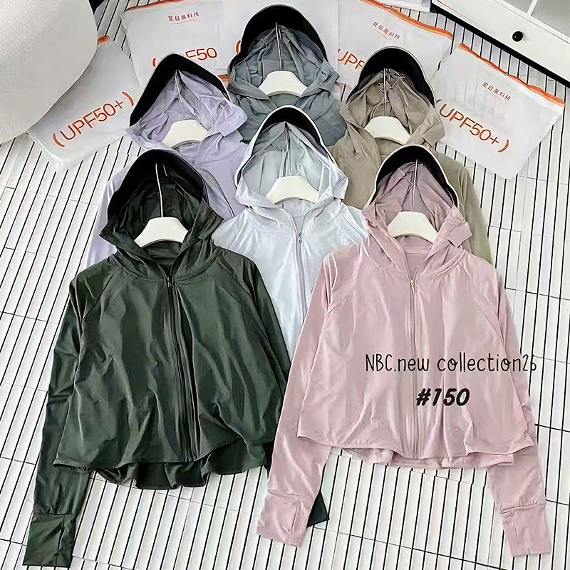 Summer Fashion Hooded Uv Protection Sun Protection Clothing, Cool Finger Sleeves, Breathable Face Mask, Sun Protection Clothing, High Elasticity Slim-Fit Jacket