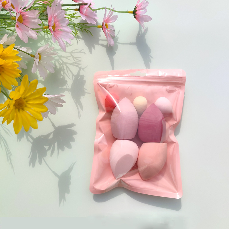 Explosiones transfronterizas 11 piezas 7 piezas de huevos de belleza flocado polvo combinado bolsas de color no comer polvo, huevos de belleza húmedos y secos image 11