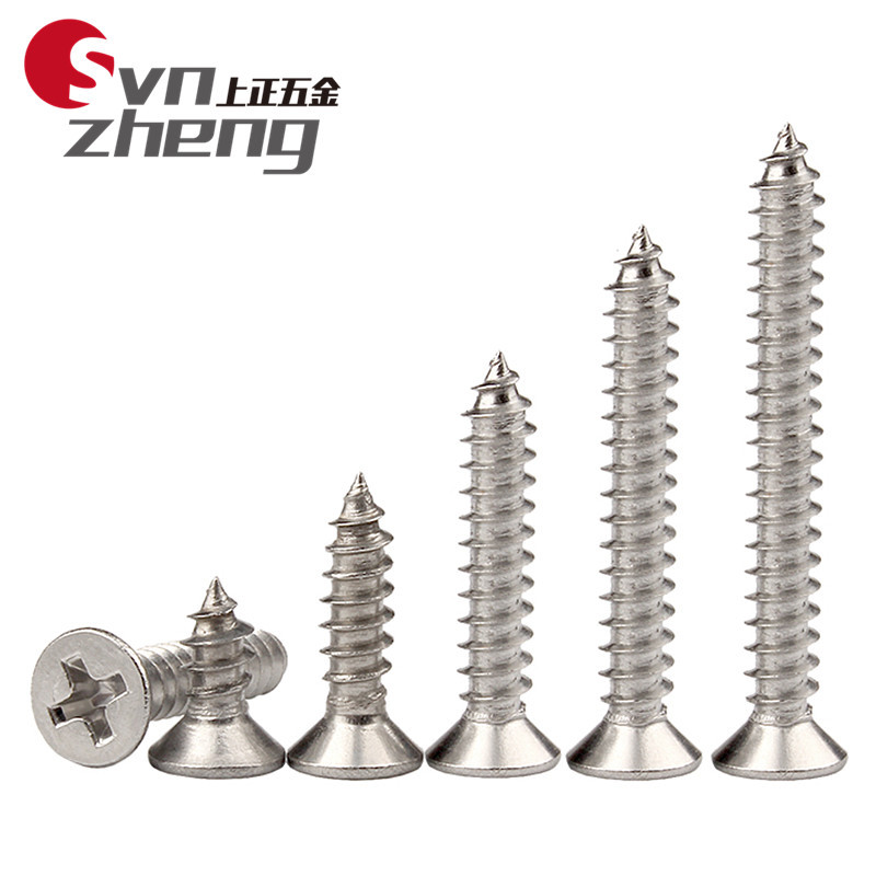 304 stainless steel cross countersunk head self-tapping screws M1.0-M8 flat head cross recessed self-tapping screws KA wood tooth self-tapping screws
